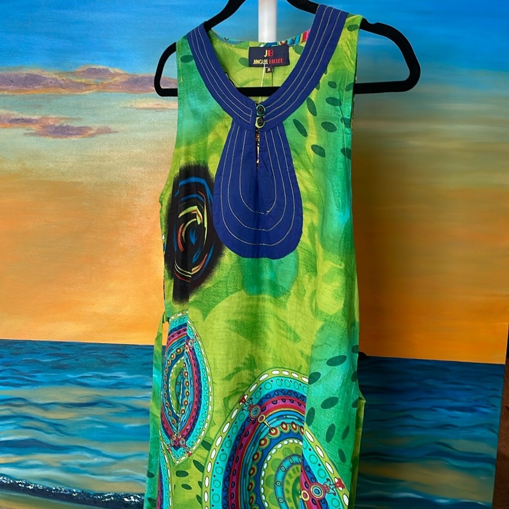 Junglee Billee Multicolored Boho Dress with Tie back